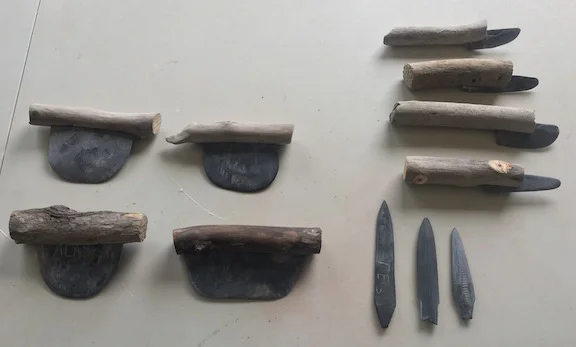 Making traditional slate tools in Nondalton and Newhalen